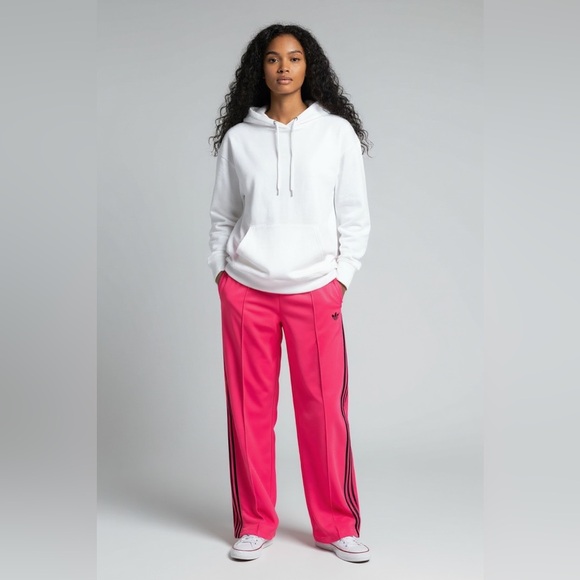 Adidas Firebird Track Pants Pink Women’s M NWT Wide Leg - Picture 3 of 13